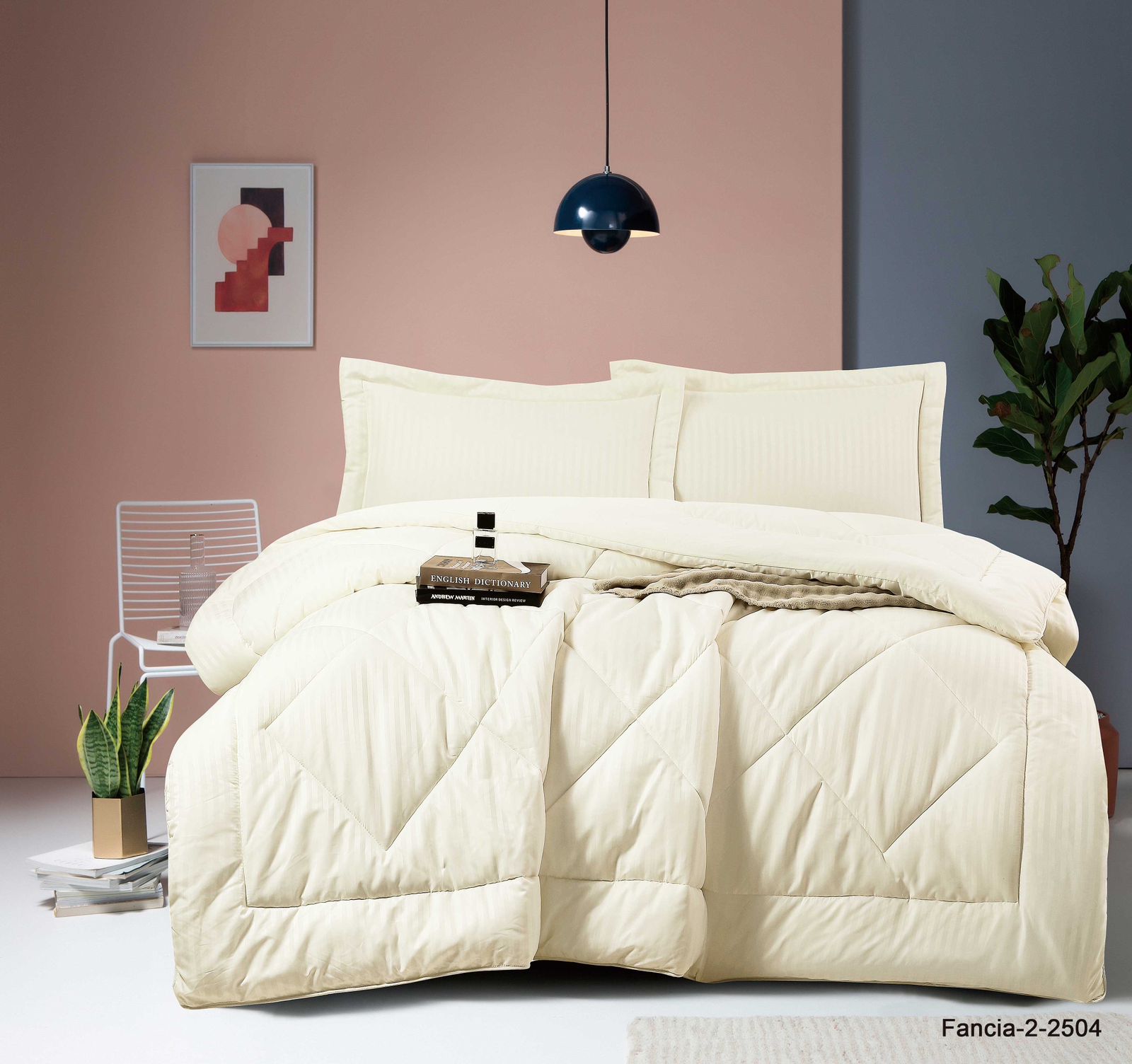 Queen Size 4PCS Bedding Set – Comforter, Fitted Sheet & Pillowcases