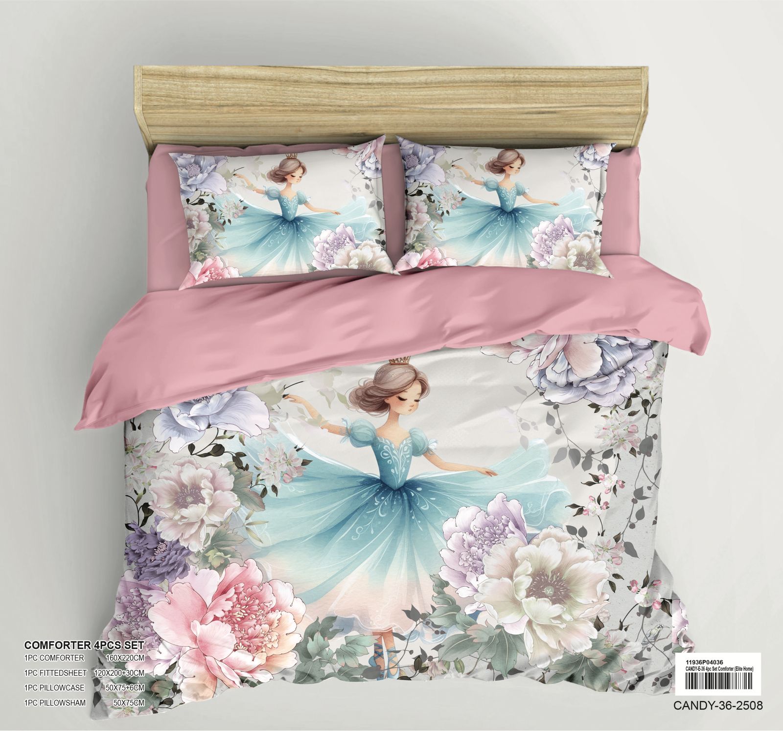 4-Piece Kids Comforter Bedding Set