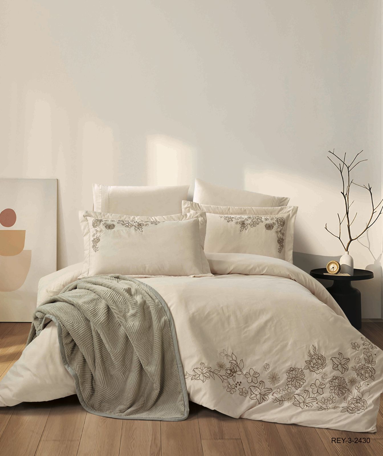 6-Piece Embroidered Comforter Bedding Set