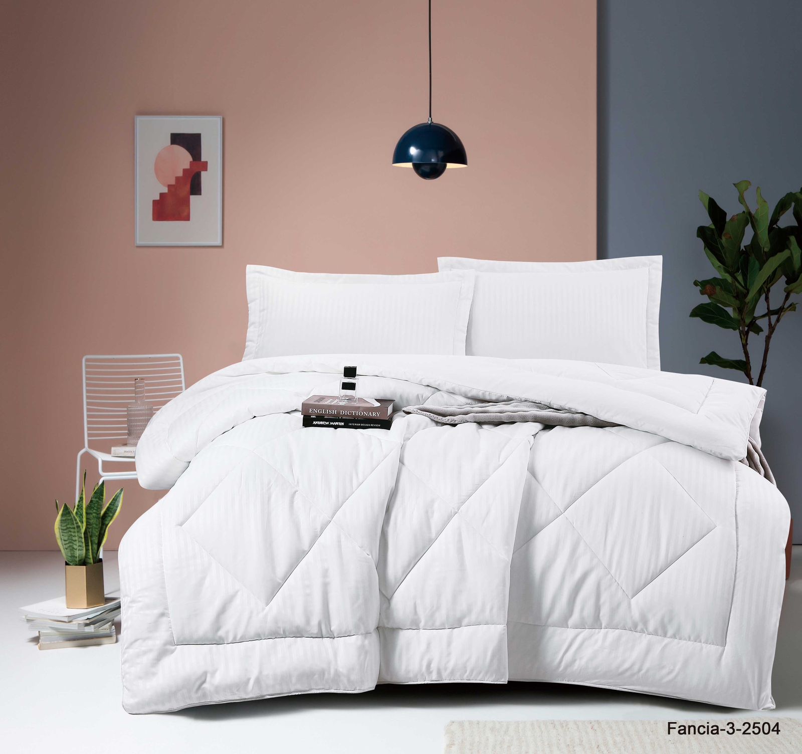 Queen Size 4PCS Bedding Set – Comforter, Fitted Sheet & Pillowcases