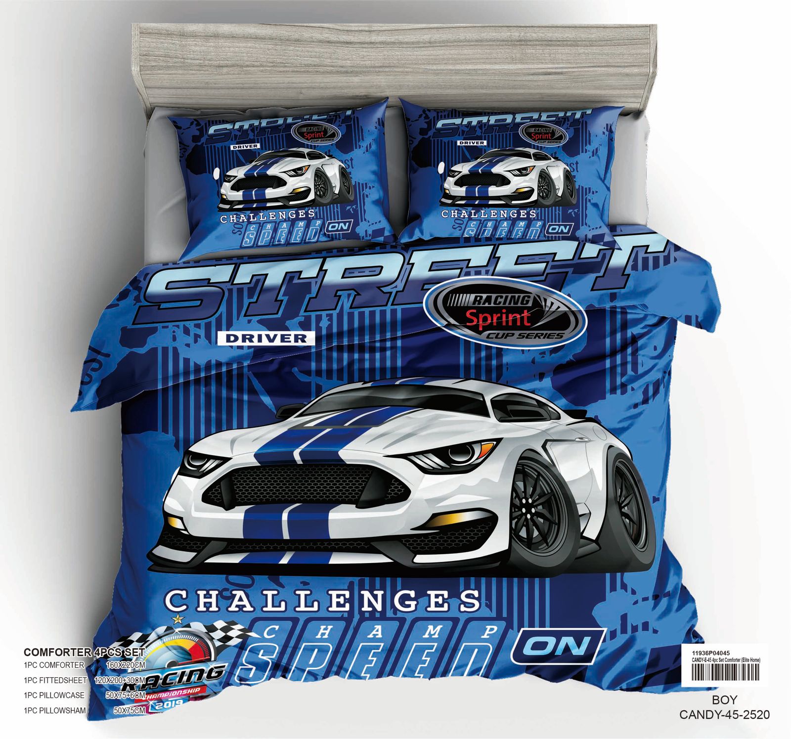 4-Piece Kids Comforter Bedding Set