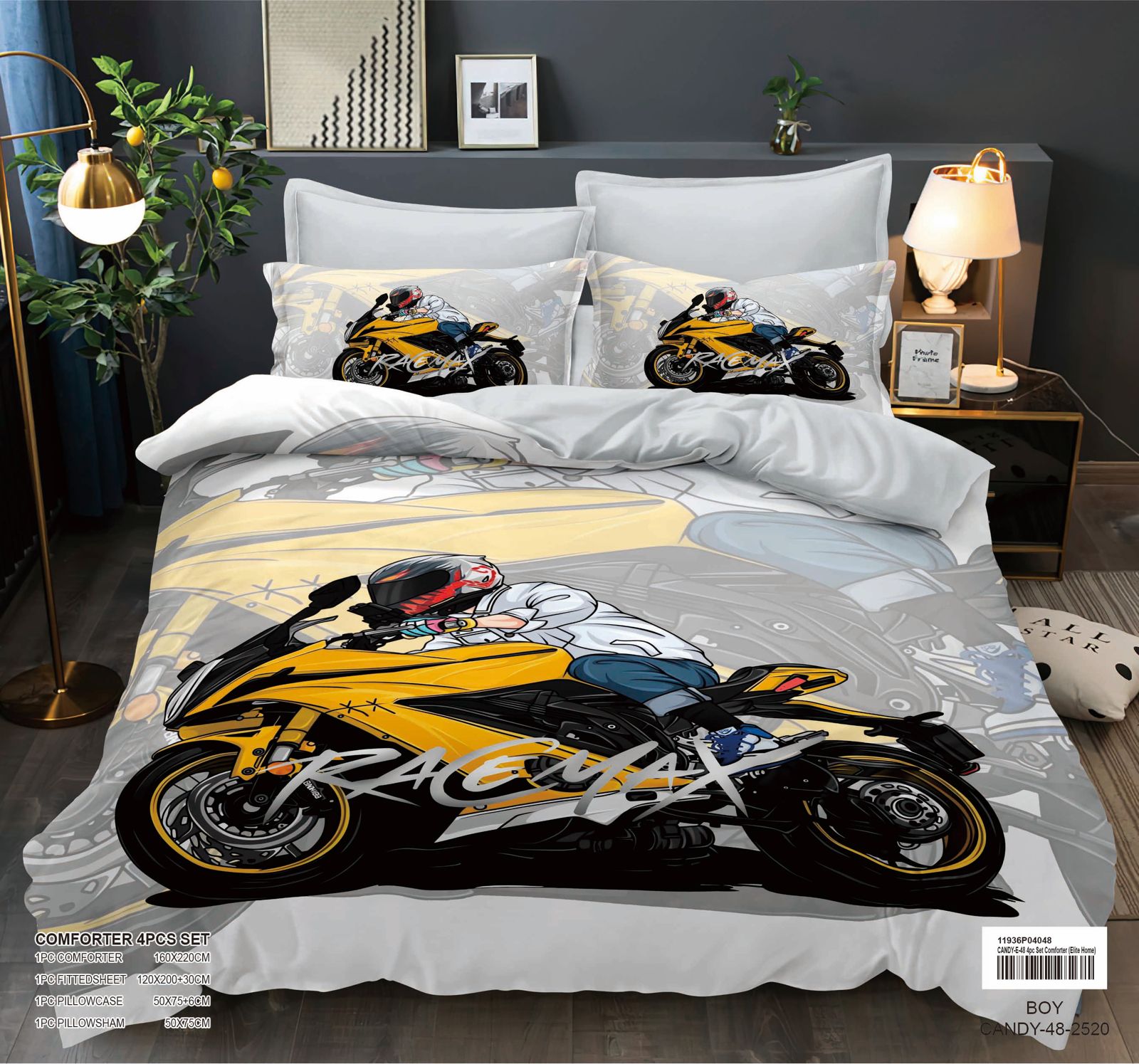 4-Piece Kids Comforter Bedding Set