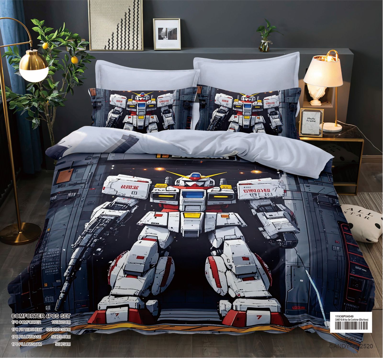 4-Piece Kids Comforter Bedding Set