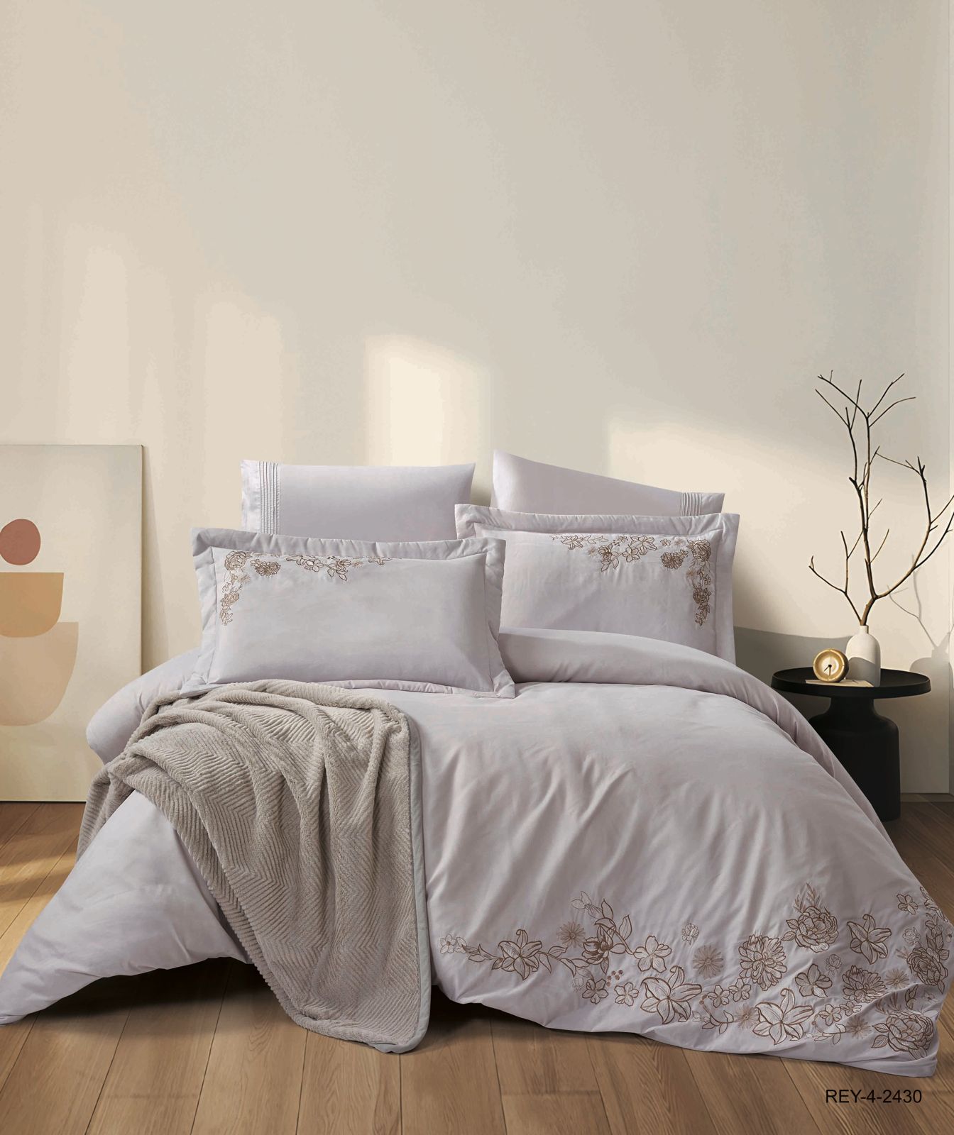 6-Piece Embroidered Comforter Bedding Set