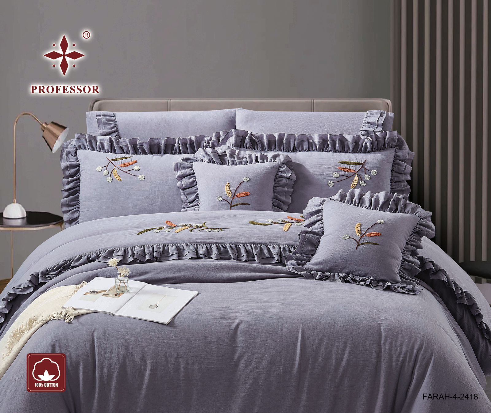 100% Cotton 8-Piece Embroidered Double Comforter Set – Luxury Wedding Edition