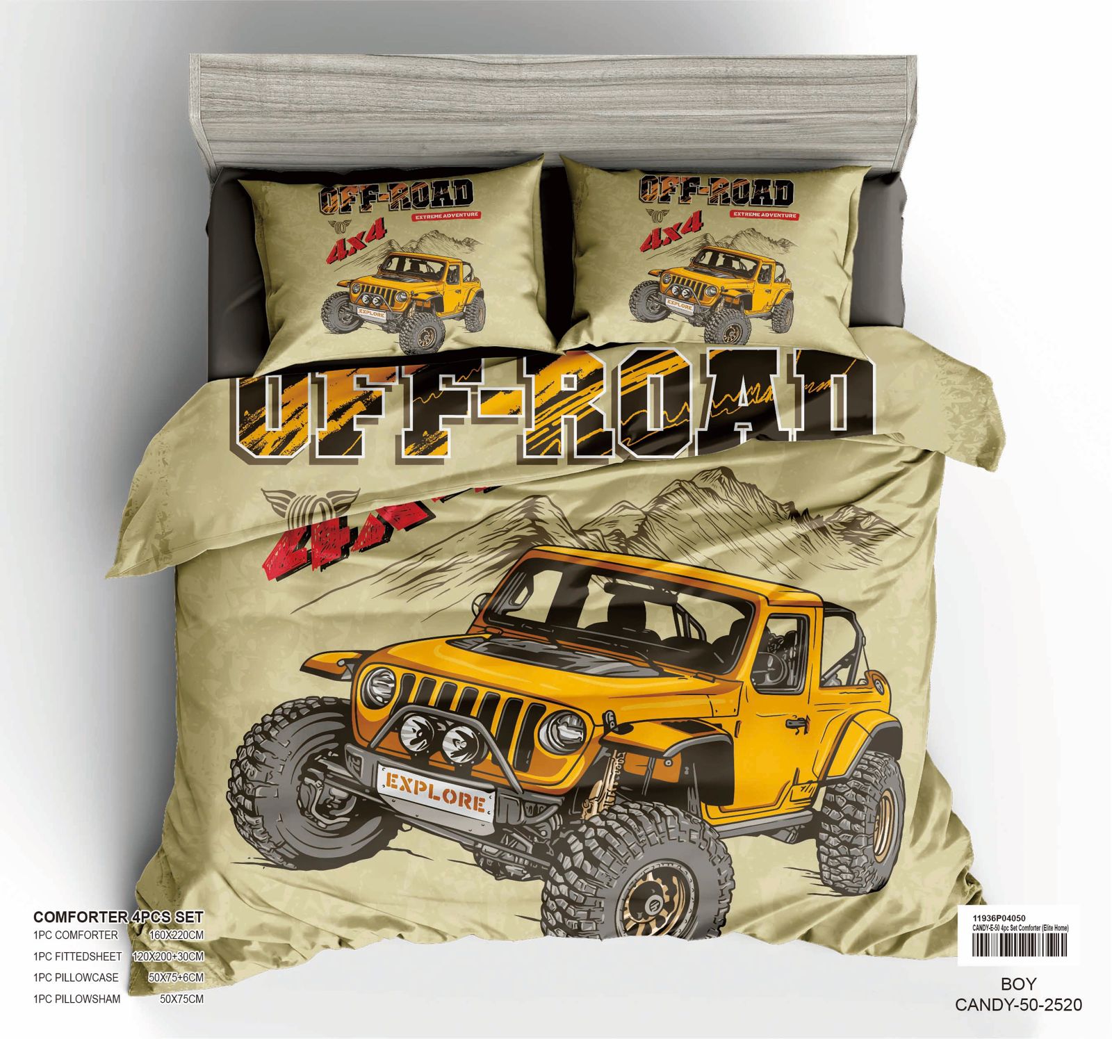 4-Piece Kids Comforter Bedding Set
