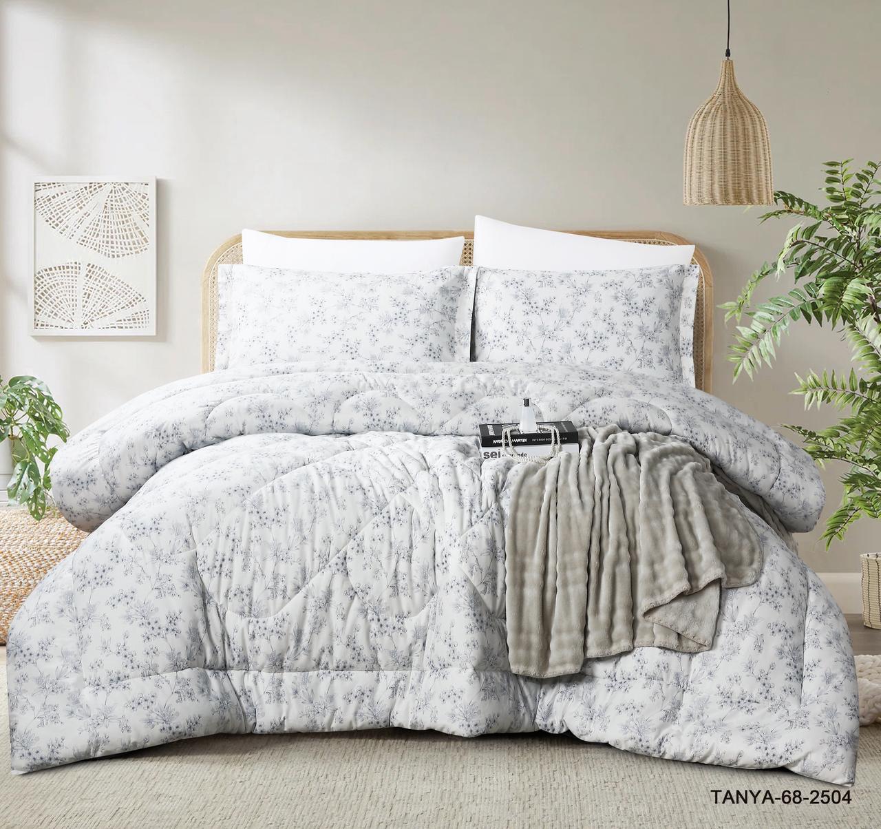 100% Cotton Comforter Set – 4-Piece Single Bed Bedding