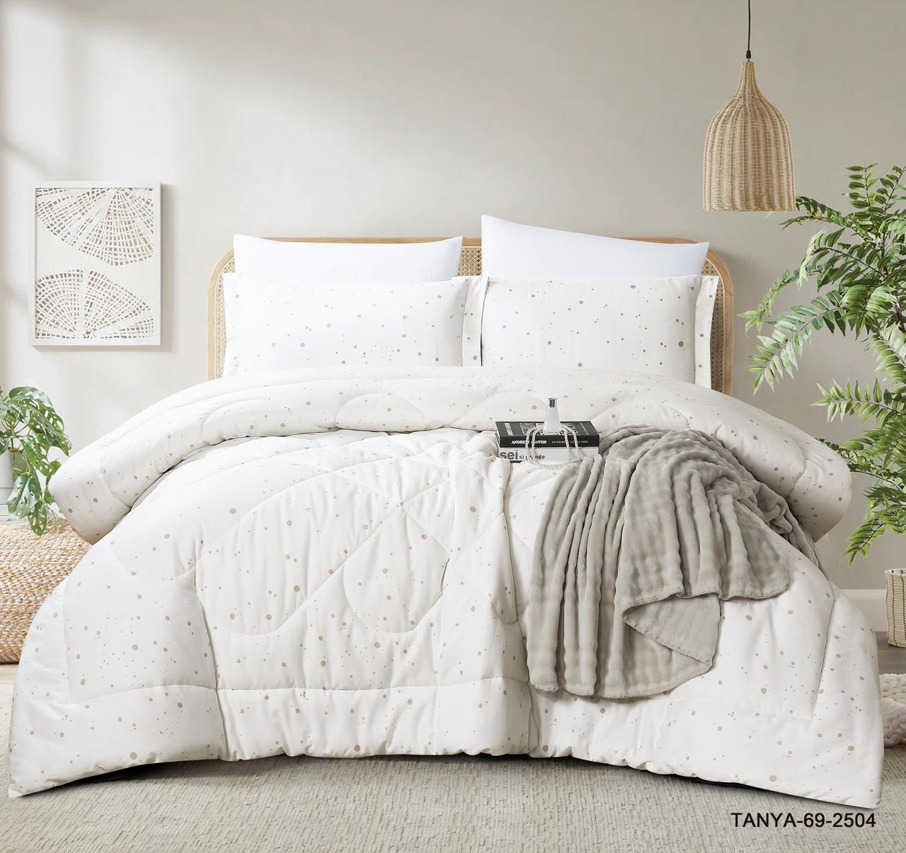 100% Cotton Comforter Set – 4-Piece Single Bed Bedding