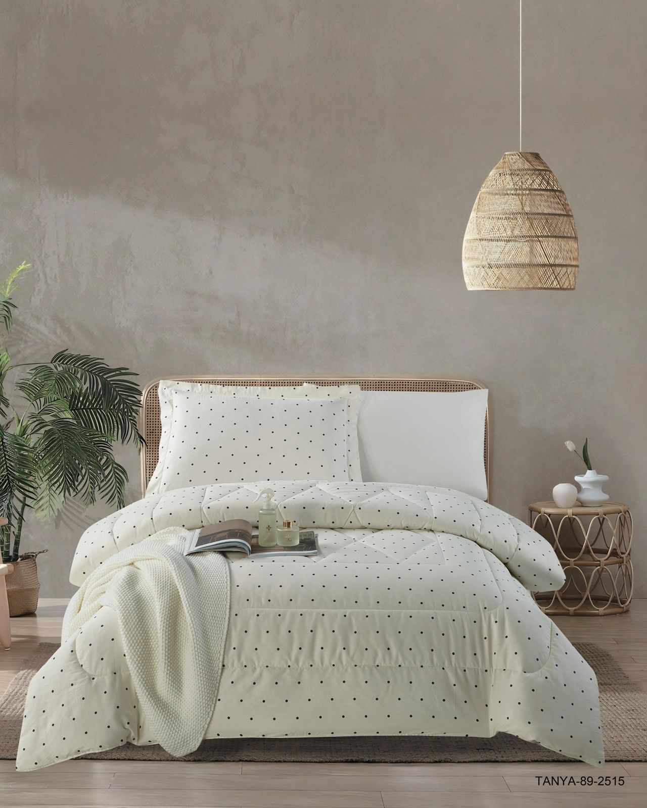 100% Cotton Comforter Set – 4-Piece Single Bed Bedding