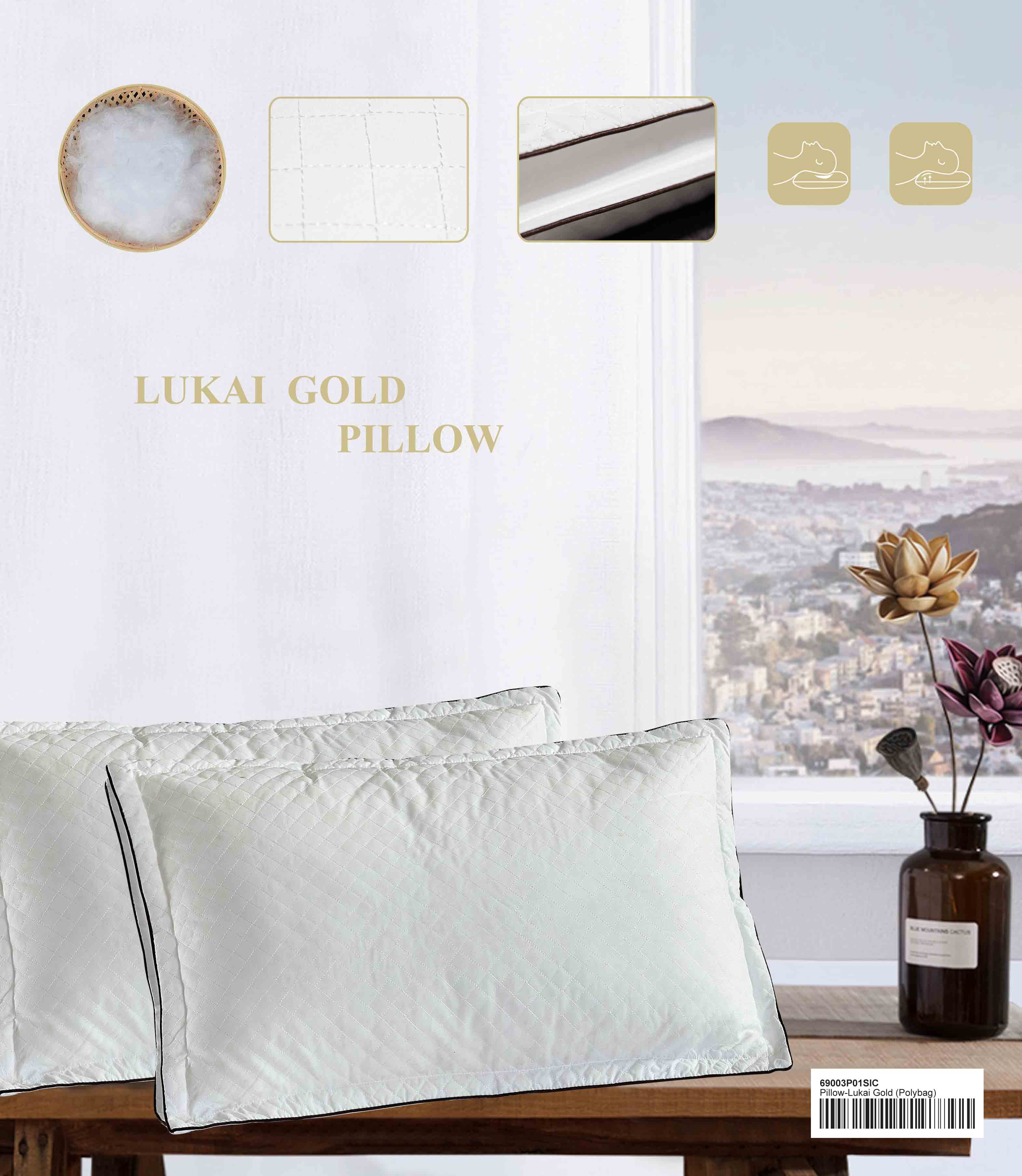 PILLOW-LUKAI (50*75 CM) Soft-Medium
