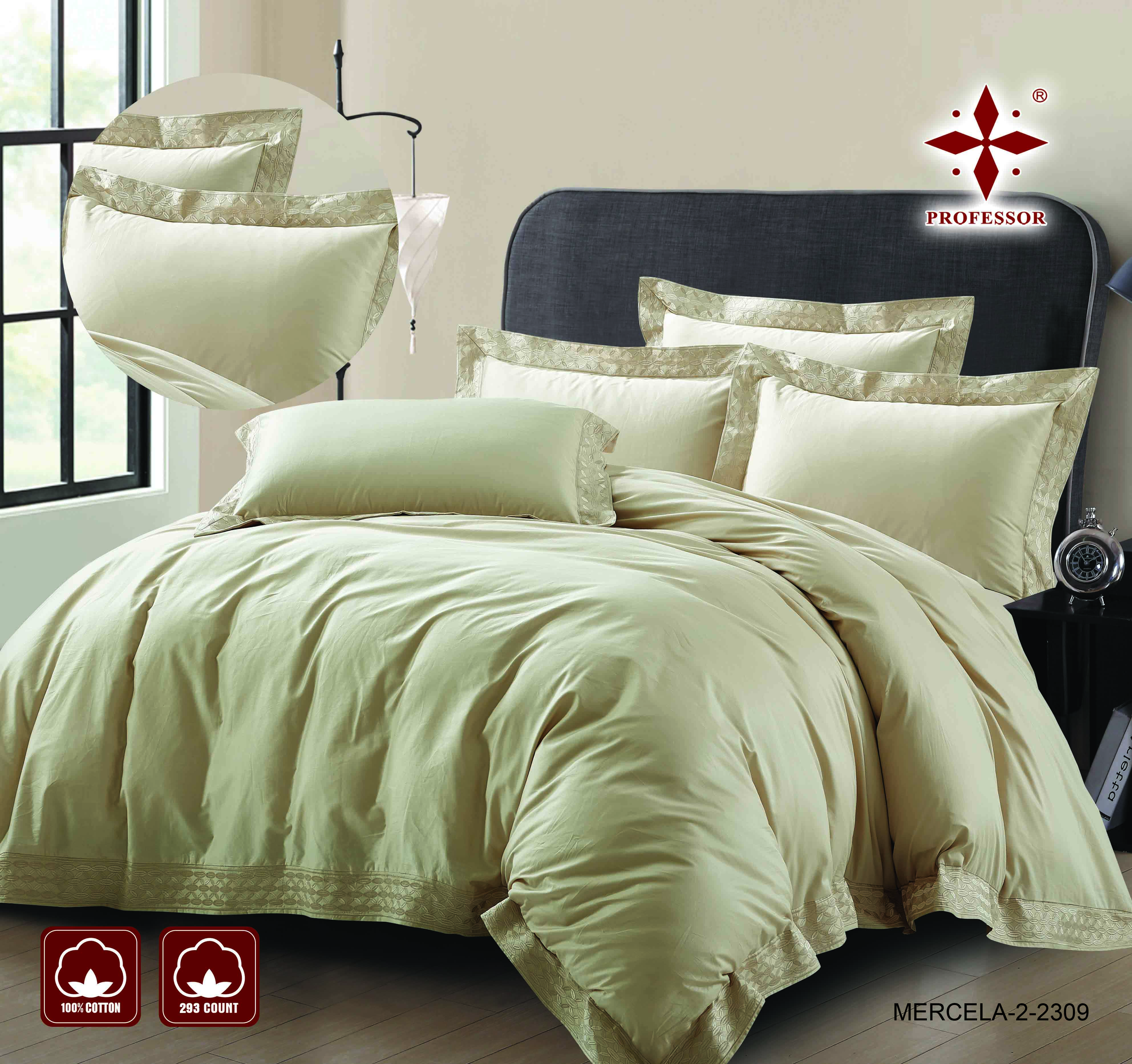 100% Premium Cotton 6-Piece Super King Size Double Comforter Set