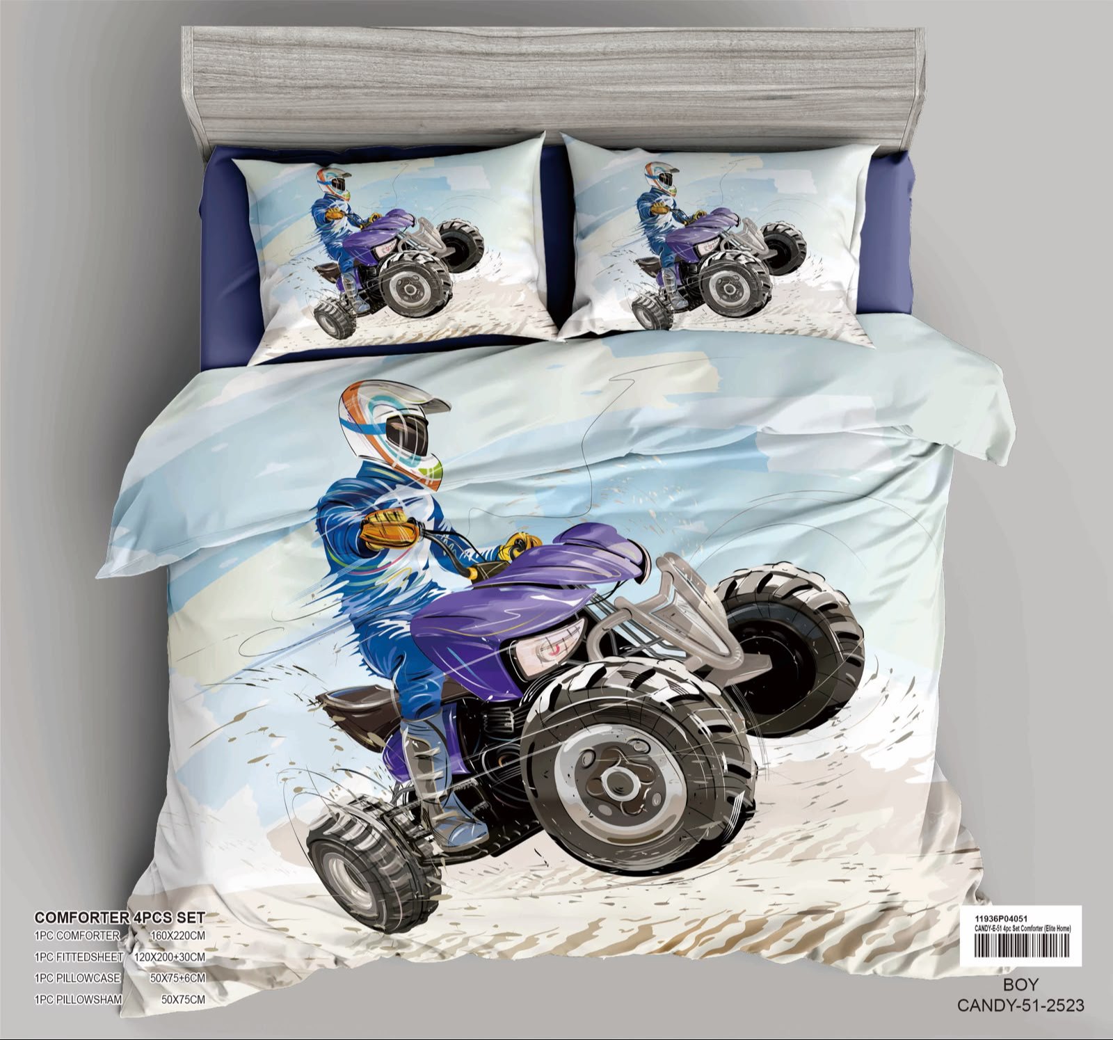 4-Piece Kids Comforter Bedding Set