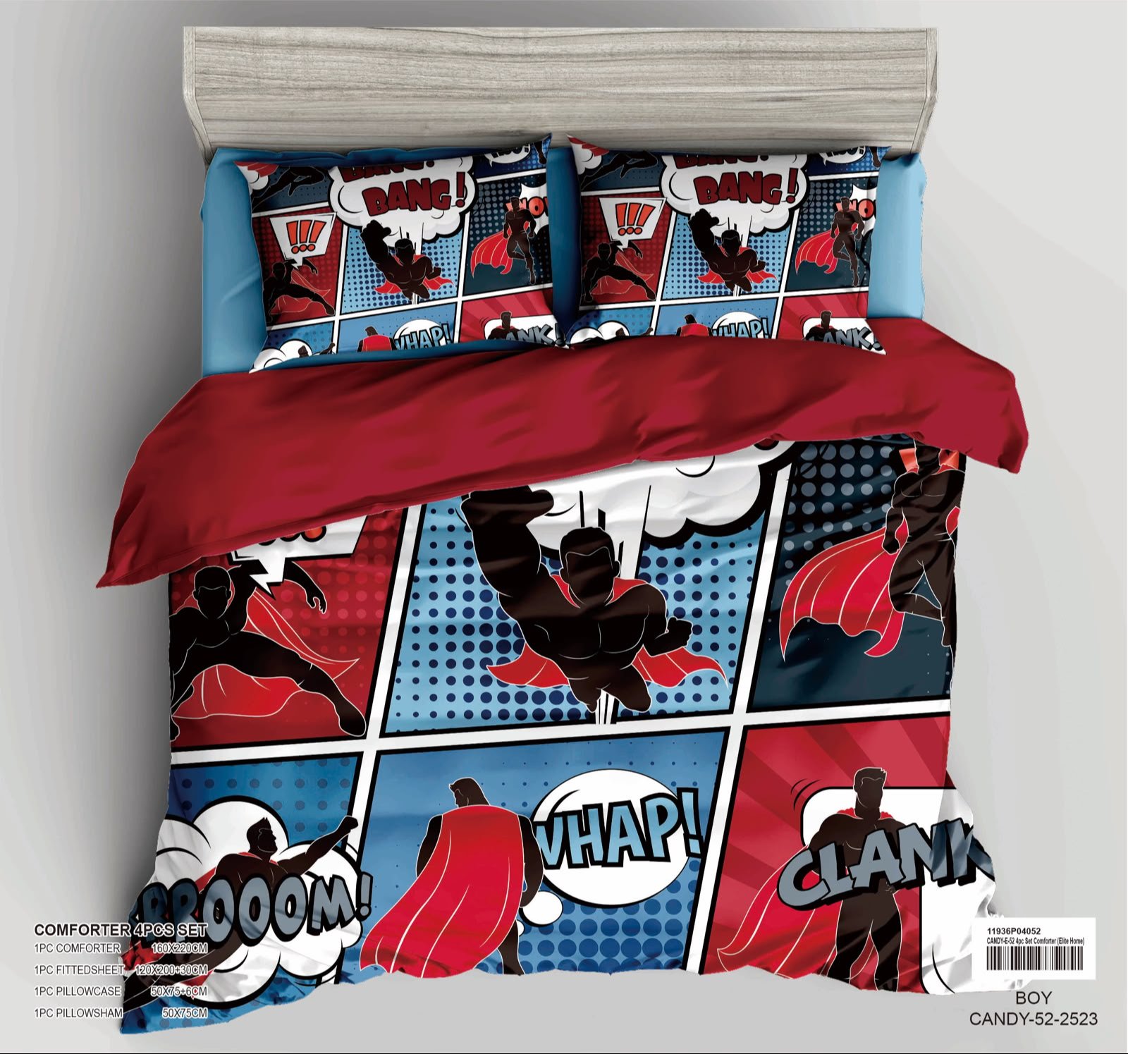 4-Piece Kids Comforter Bedding Set