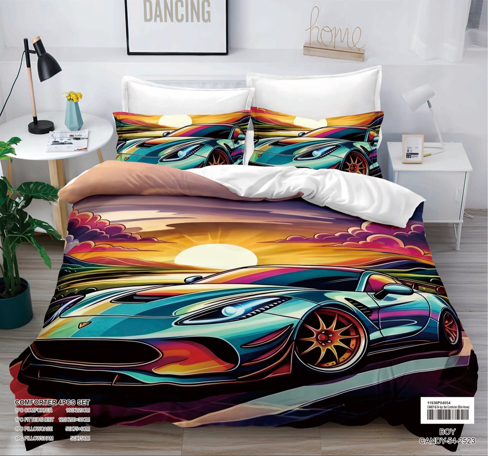 4-Piece Kids Comforter Bedding Set