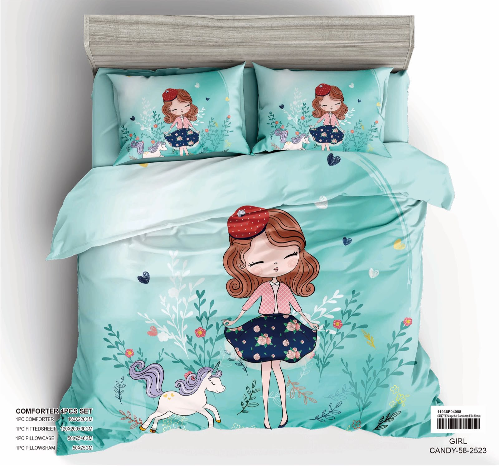 4-Piece Kids Comforter Bedding Set