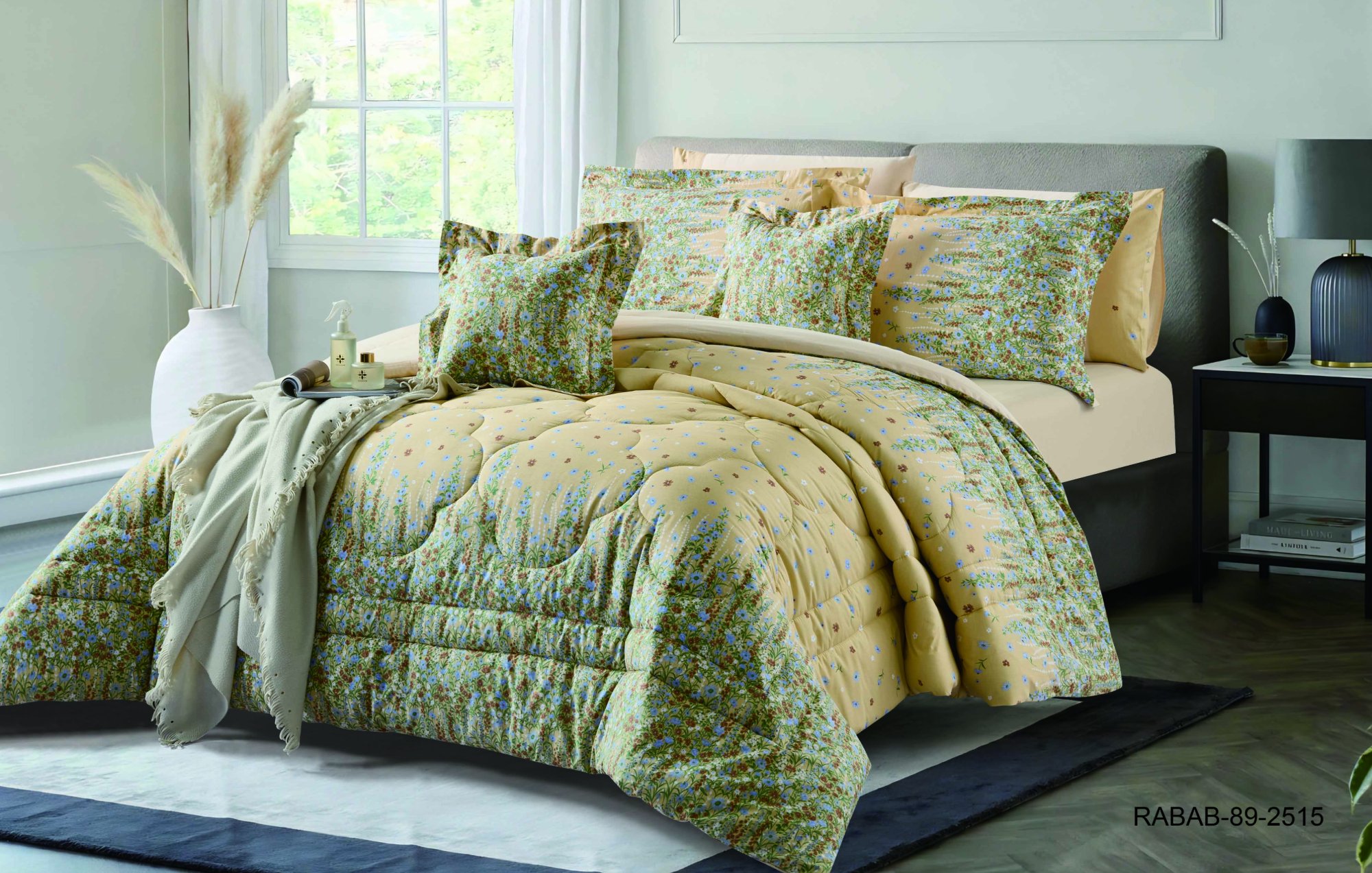8-Piece Luxury Cotton Bedding Set with Silky Comforter – Ultra Cool & Soft