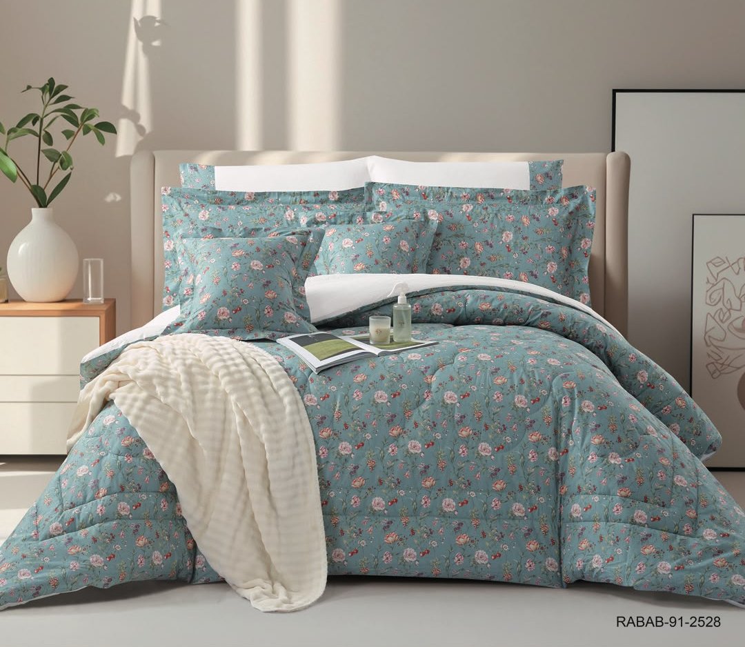 8-Piece Luxury Cotton Bedding Set with Silky Comforter – Ultra Cool & Soft