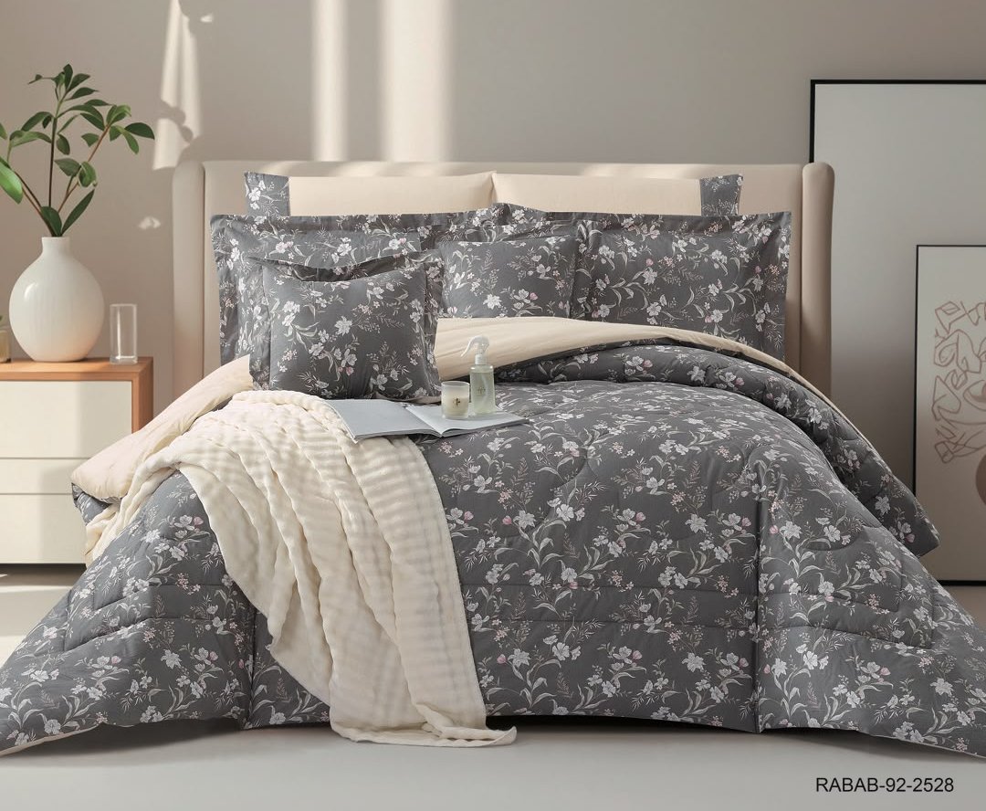 8-Piece Luxury Cotton Bedding Set with Silky Comforter – Ultra Cool & Soft