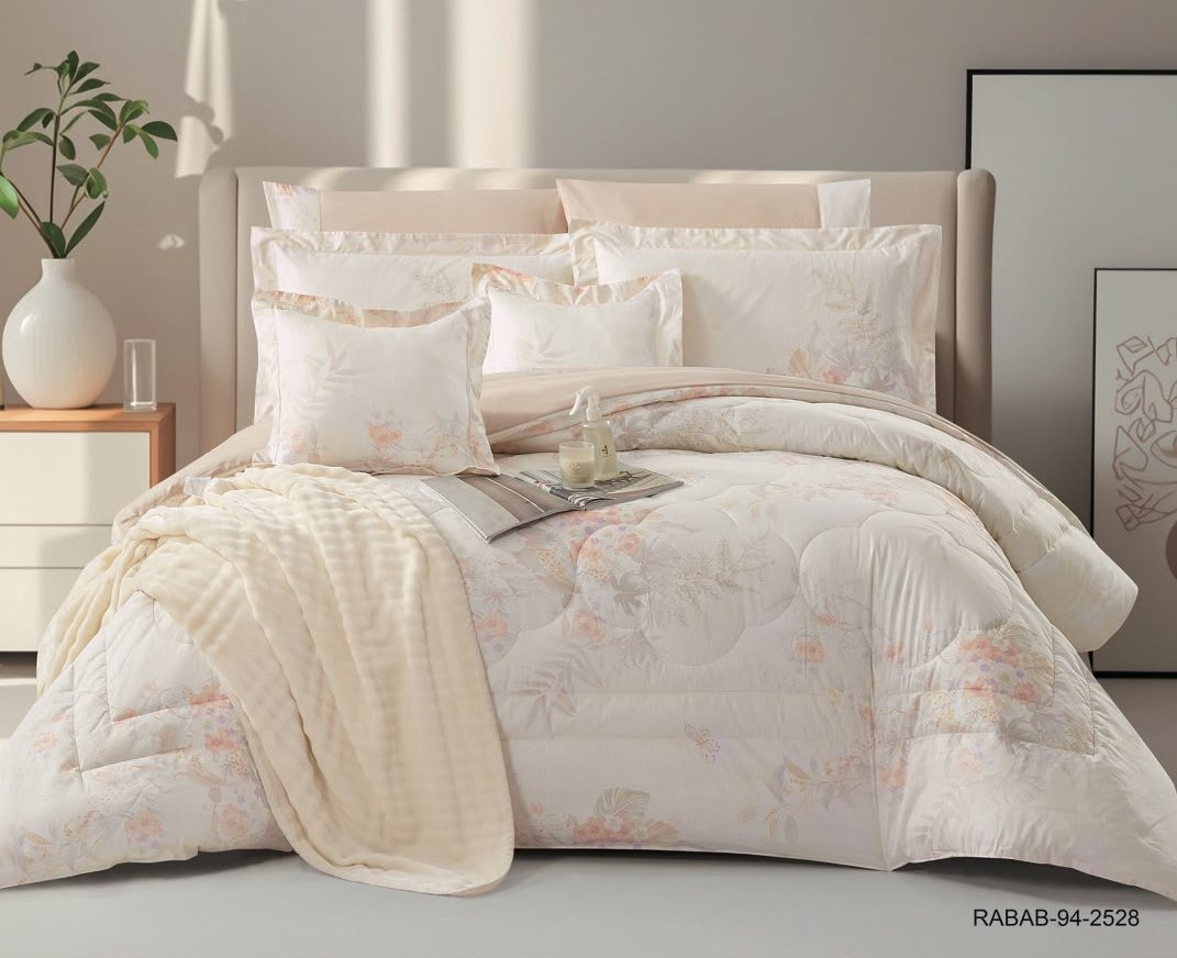 8-Piece Luxury Cotton Bedding Set with Silky Comforter – Ultra Cool & Soft