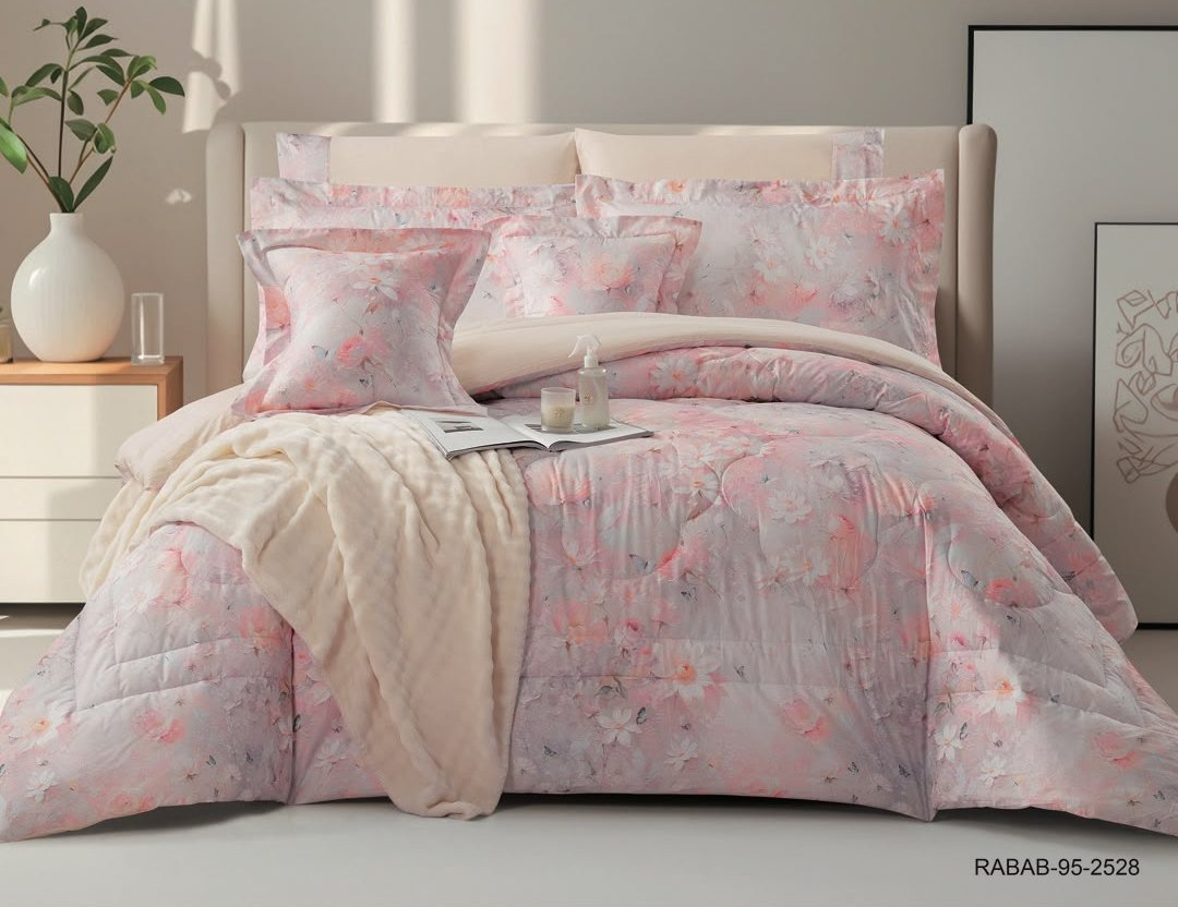 8-Piece Luxury Cotton Bedding Set with Silky Comforter – Ultra Cool & Soft