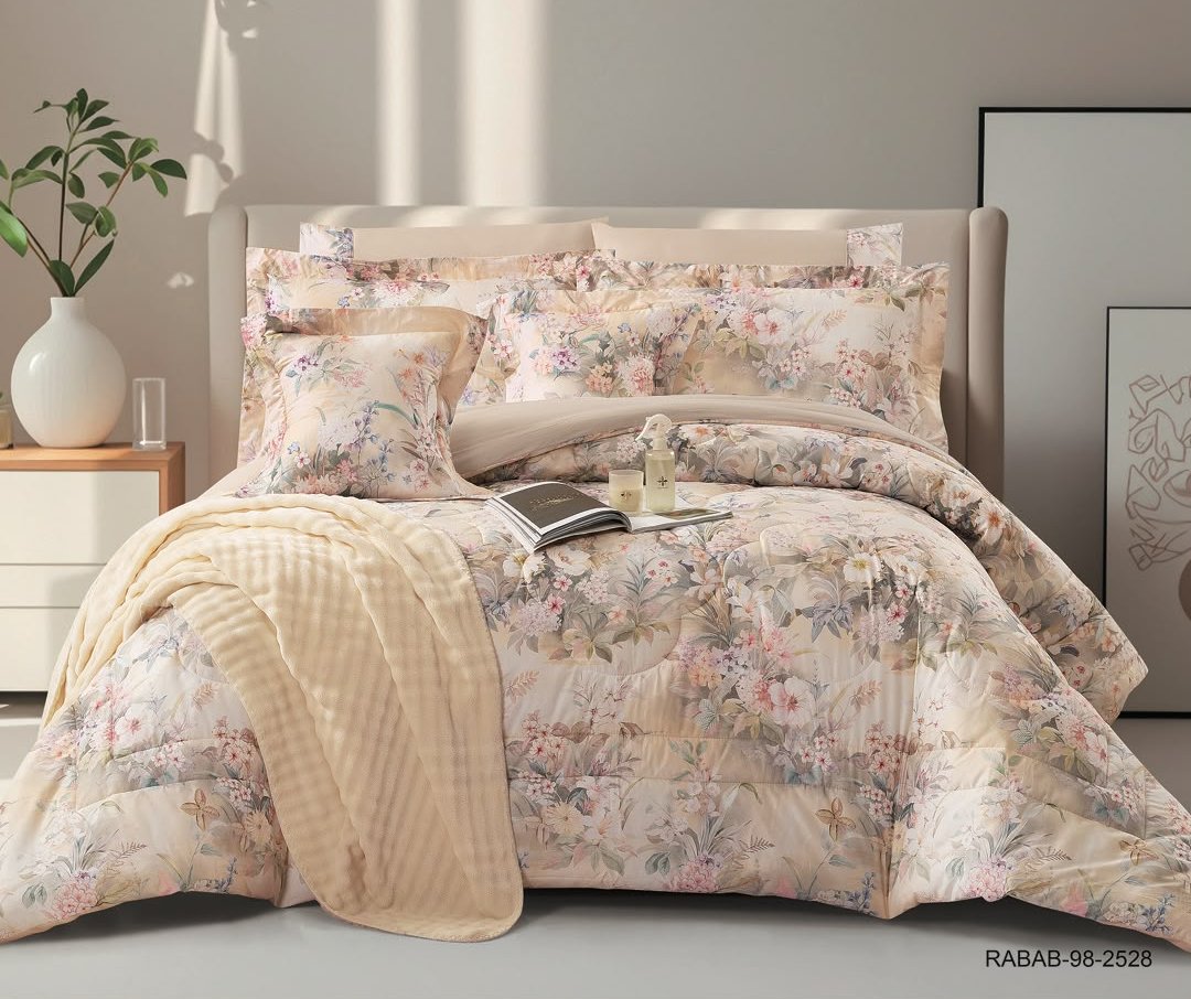 8-Piece Luxury Cotton Bedding Set with Silky Comforter – Ultra Cool & Soft