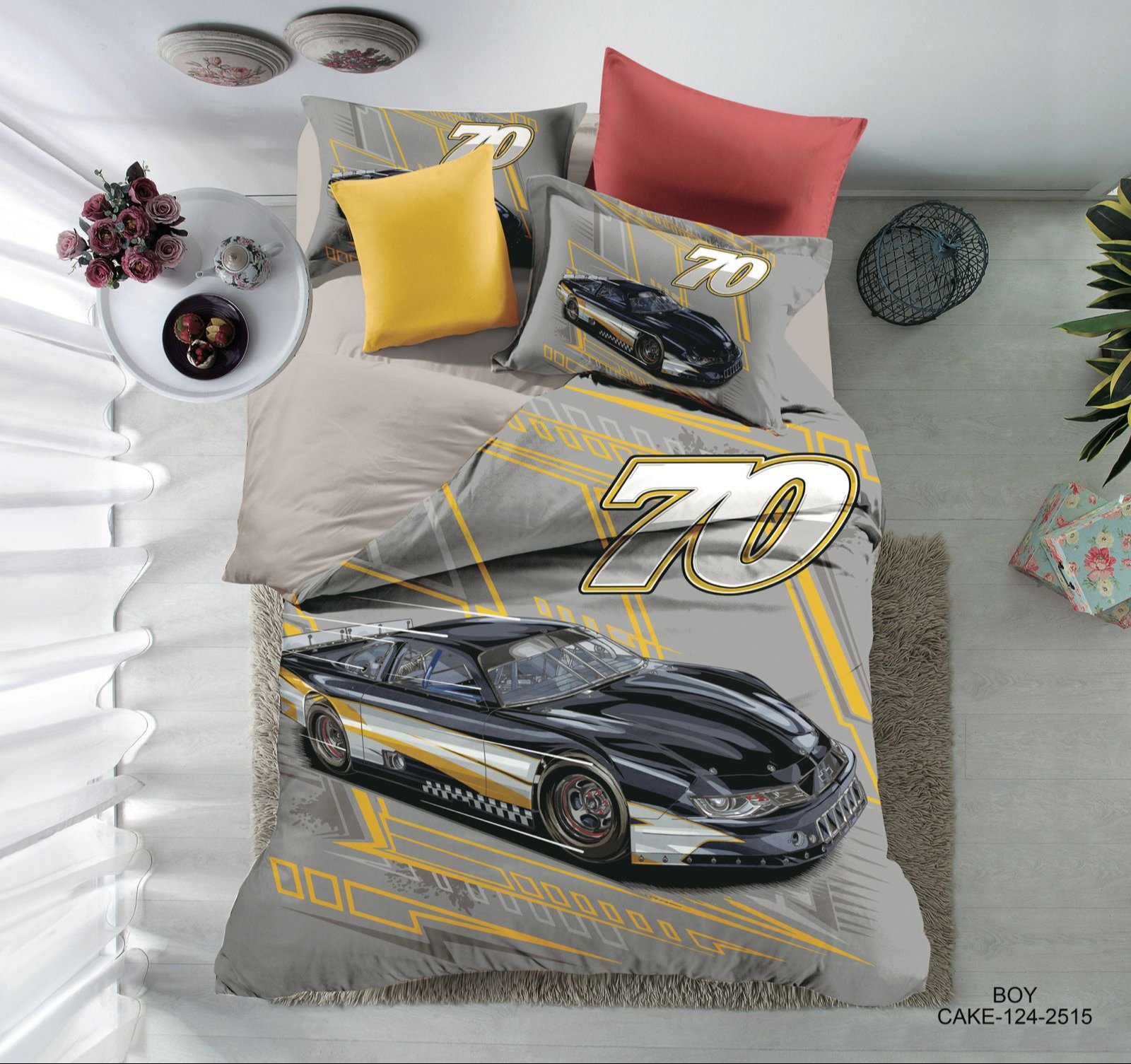 4PC COMFORTER SET-SINGLE 160 × 220 cm