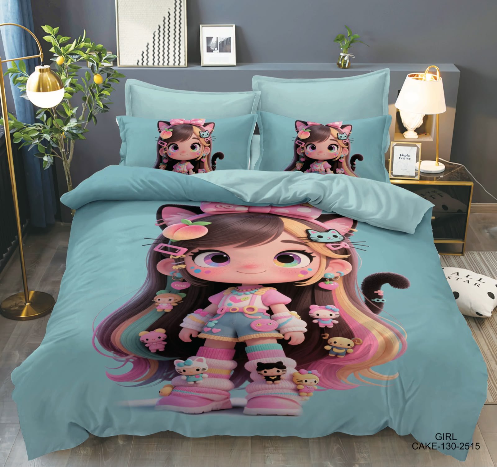 4PC COMFORTER SET-SINGLE 160 × 220 cm