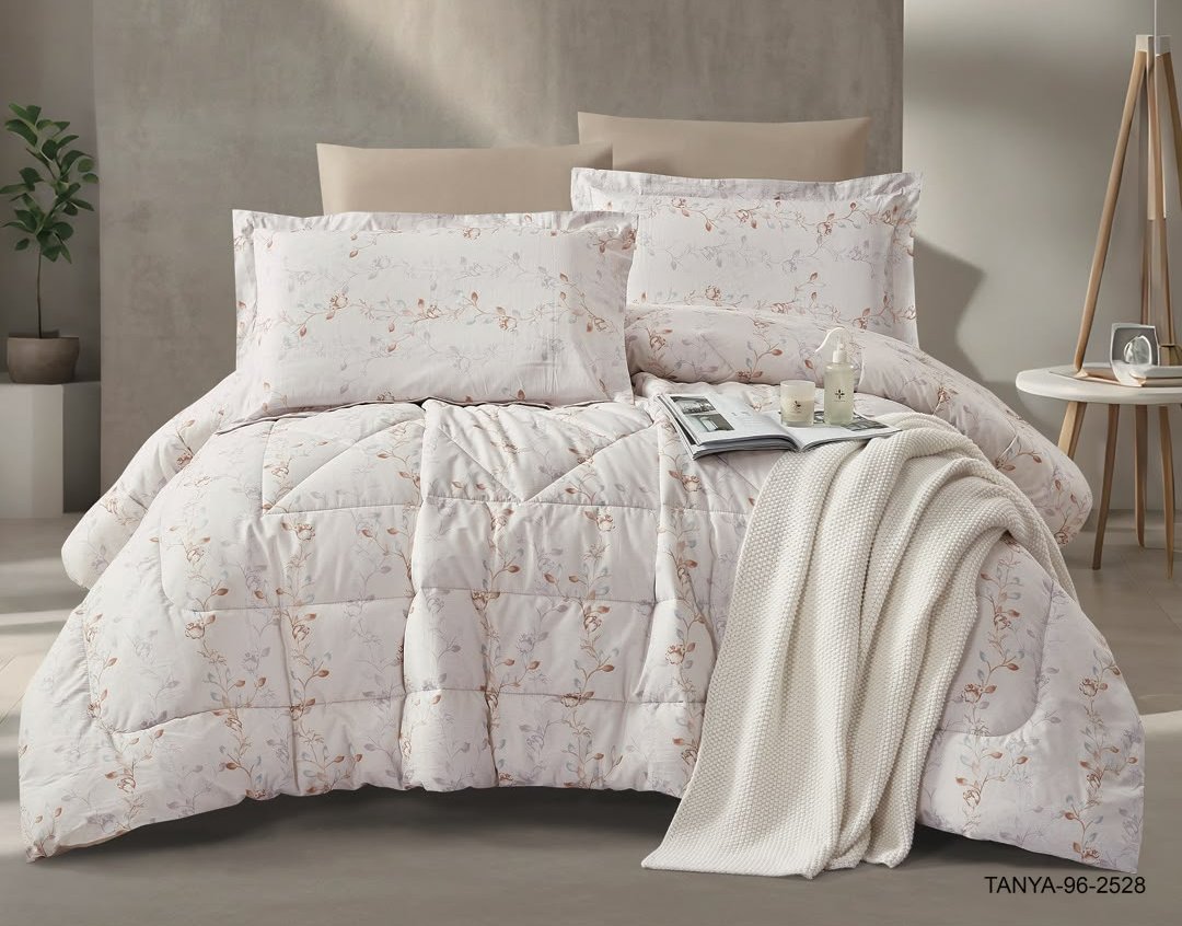 100% Cotton Comforter Set – 4-Piece Single Bed Bedding
