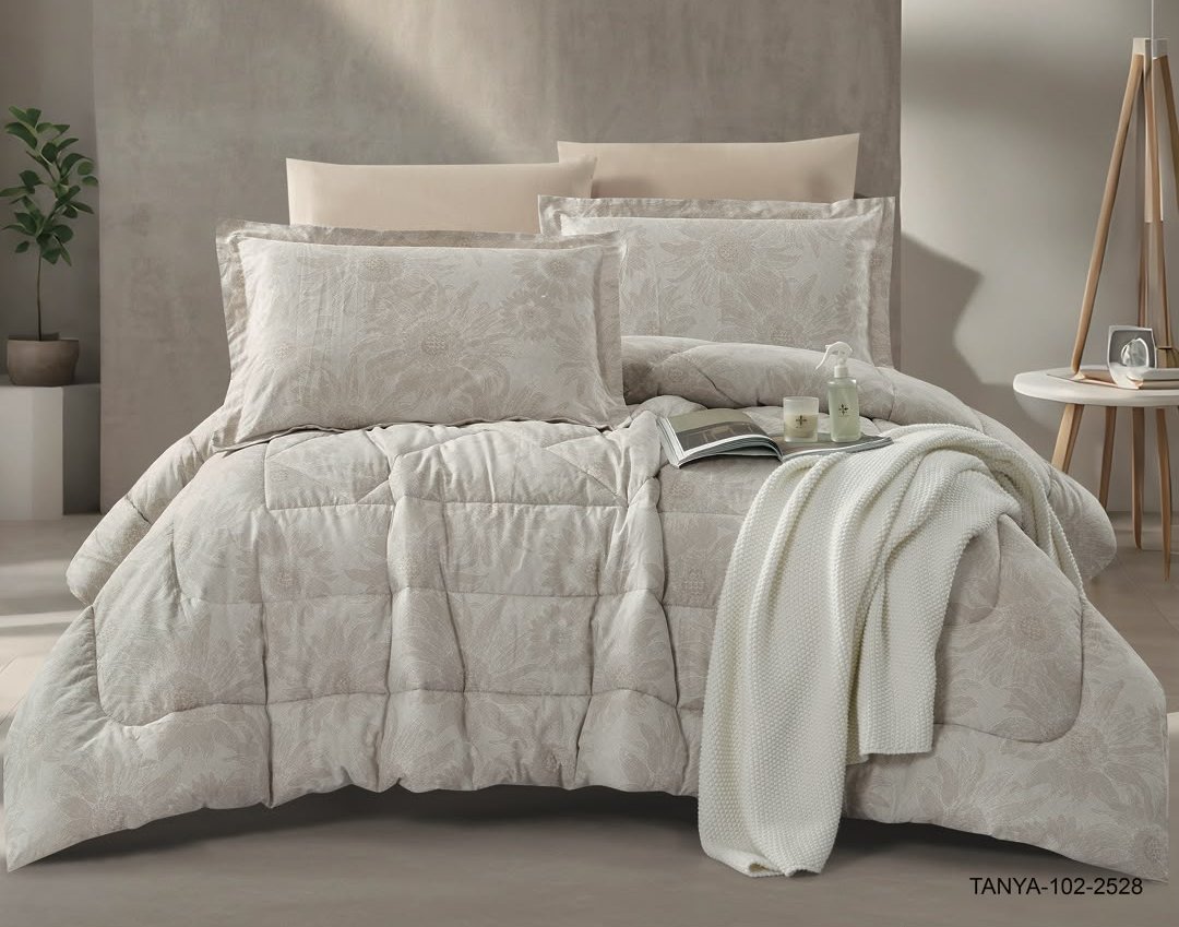 100% Cotton Comforter Set – 4-Piece Single Bed Bedding