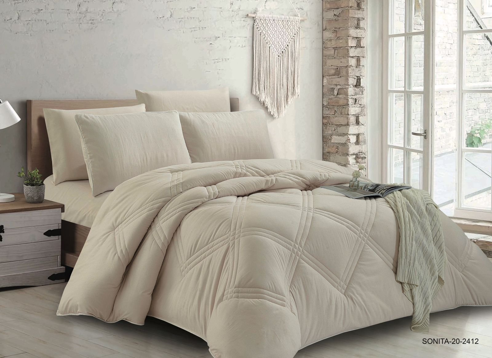 4PC COMFORTER SET-SINGLE 160 × 220 cm