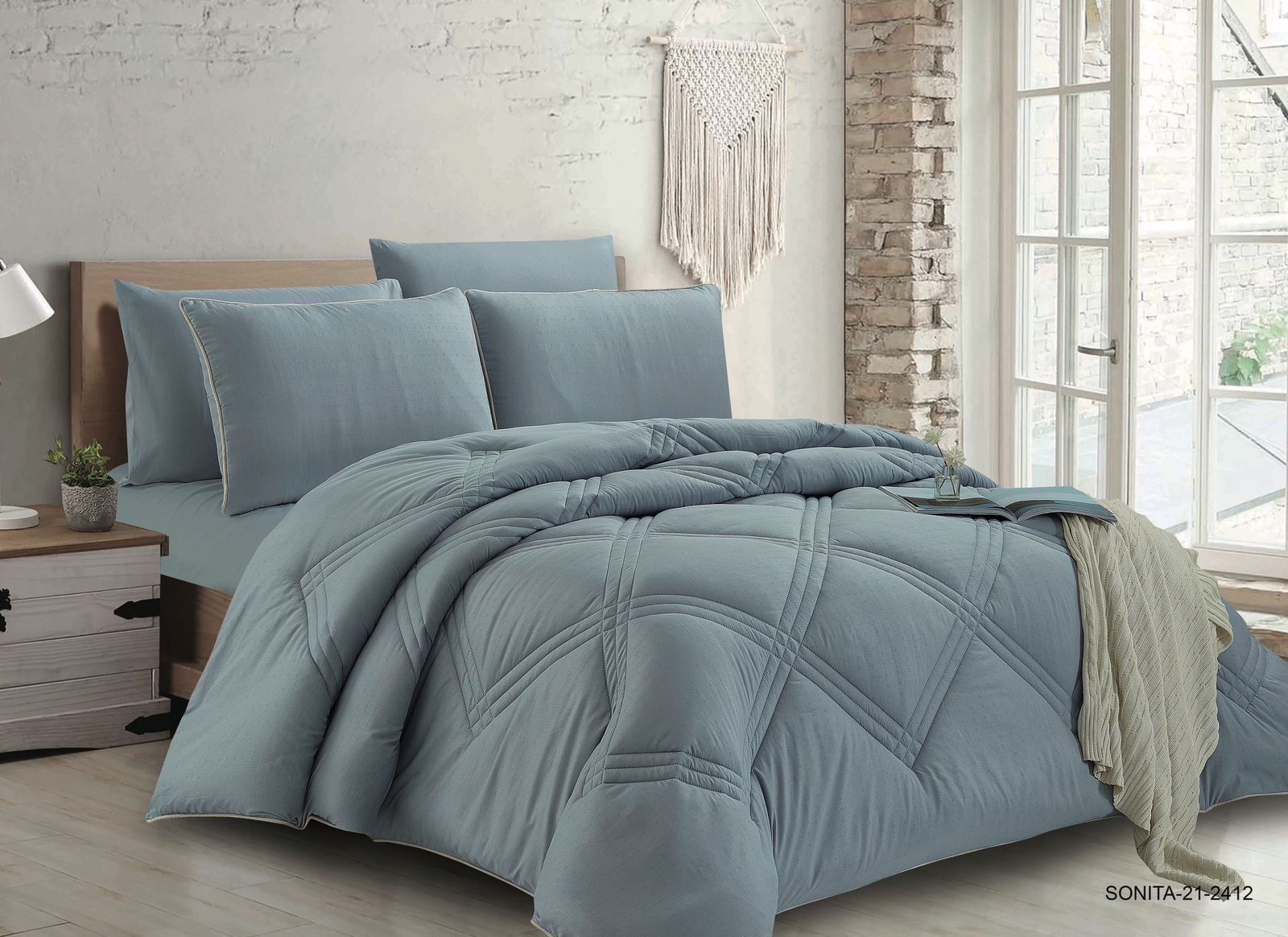 4PC COMFORTER SET-SINGLE 160 × 220 cm